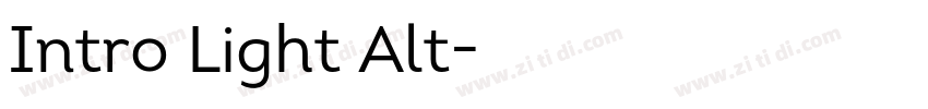 Intro Light Alt字体转换